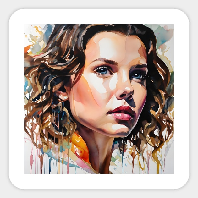 Portrait of Millie Bobby Brown Sticker by bogfl